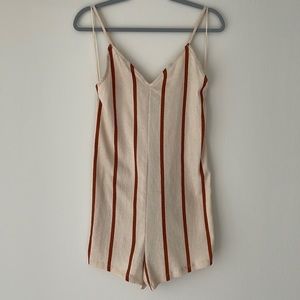 Zara Striped Tie-Back Romper S